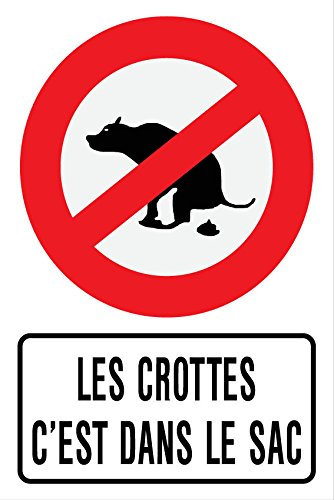 tsme Panneau signalétique Les crottes C'est dans Le Sac