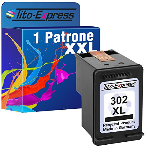 Tito-Express 1 Druckerpatrone kompatibel mit HP 302 XL 302XL Black wiederaufbereitet für Envy 4525 4520 4522 4523 4524 Officejet 3830 3831 3833 Deskjet 3630 3636 3638 1110