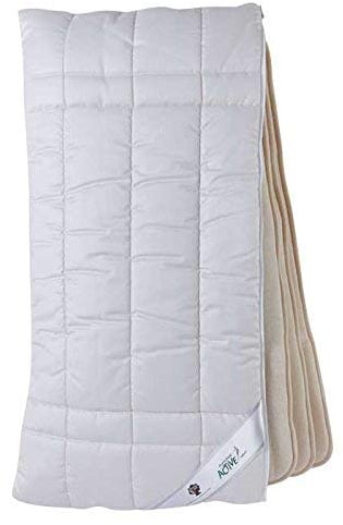 Traumina Kissen Active Nature VIS, gefüllt mit edler Merino-Schuwolle für natürlichen Schlafkomfort, Made in Germany (40 x 80cm)