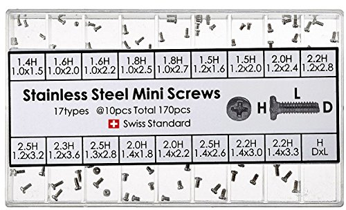 Uhrmacherschrauben-Set S1 Deluxe® MICRO - Schrauben für Armbanduhren - Uhrenersatzteile