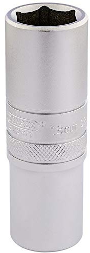 Draper 16650 1/2 Square Drive Hi-Torq 6 Point Deep Socket,Blue, 18mm Size