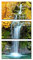 Kreative Arts Leinwandbild, Wasserfall in gelbem Herbstlandschaft, vertikales Bild, Galerieverpackt, Giclée-Leinwanddruck, fertig zum Aufhängen, für Küche, Dekoration, 30,5 x 50,8 cm, 3 Stück
