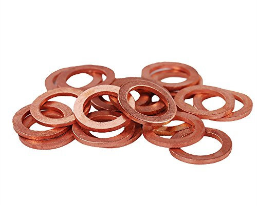 OxoxO Lot de 25 rondelles M12 en cuivre pour joint de carter d'huile, joint d'étanchéité