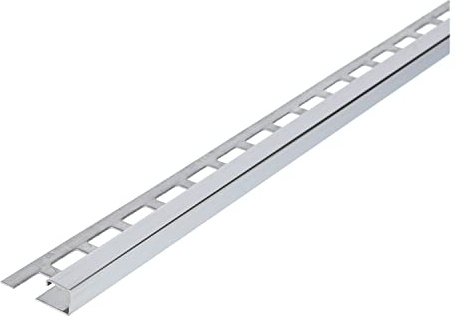 Fliesenschiene, Fliesenprofil, Quadratprofil, Edelstahl (V2A) glänzend, Länge 2,50 m 11 mm Höhe 10 Stück Setpreis