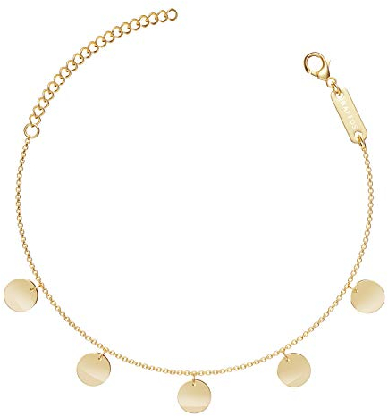 BAFFOS® Damen Armband – Plättchen Edelstahl Roségold – Wasserfest & Hautfreundlich – Verstellbare Armkette – Geschenk für Freundin