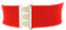 FASHIONGEN - Ceinture femme élastique, ceinture large à boucle 3 boutons, style vintage, GLORIA Fabriqué en France - Rouge (Boucle doré), XS / 32 à 35