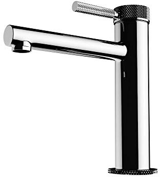 Mai & Mai Wasserhahn Bad Waschtischarmatur Silber 18,1 cm hoch | Einhebelmischer Badarmatur, Waschbeckenarmatur aus Messing, DIN Anschlüsse, WAO-7601
