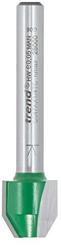 Trend CraftPro Combi Trimmer Router Cutter Bit, 1/4 Inch Shank, 12.7mm Cut Diameter & 12.7mm Cut Length, 60 Degree Angle, Tungsten Carbide Tipped, C047AX1/4TC