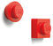 LEGO Magnet Set – Decorative and Colorful Magnets Shaped as Round and Square LEGO Elements – Ideal for Drawings, Postcards, and Notes, Bright Red