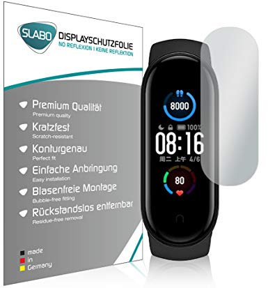 Slabo 4 x Protector de Pantalla para Mi Band 5 lámina Protectora No Reflexion Mate