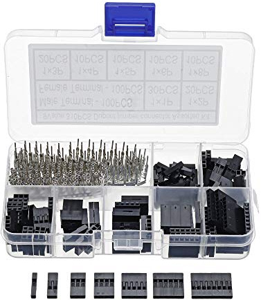 2.54 mm Dupont Câble de liaison de fil 1/2/3/4/5/6/8 broches Embase mâle+connecteur femelle Boîtier de bricolage Kit avec boîtier en plastique 310pcs