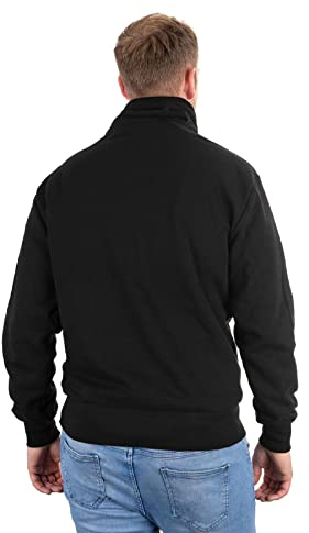 Fox Black/Camo Print High Neck Pullover - Angelpullover, Größe:M