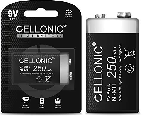 CELLONIC Batterie Compatible avec Rode VideoMic, VideoMic Pro VideoMic Rycote, NT3, Stereo VideoMic X, Stereo VideoMic, Stereo VideoMic Pro Rycote 250mAh 9V