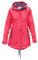 MADSea Damen Regenmantel Friesennerz 620 | halblanger wasserdichter Regenparka | winddicht mit maritimen, weiß/blauen Innenfutter, Azalea Pink, Größe:44
