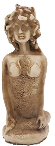 Kocris Casa Sculptures de Décoration d'Aquarium Méduse Statues Mythiques de la Grèce Antique Figurine Sculpture Reptile Tortue Lézard Araignée pour Aquarium Terrarium Décor Ornement Animal de