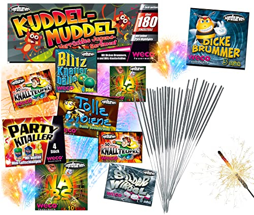 TK Gruppe Timo Klingler 1x XXL Set 180 Teile Kuddelmudel - für Partys & Silvester für Jugendlichen & Kinder 2026