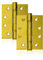 UAP 2 Set of Ball Bearing Door Hinges 4 Inch (100mm x 75mm) – Mild Steel Butt Hinges, Heavy Duty for External & Internal Doors, Residential & Commercial (2 Pack, Electro Brassed)