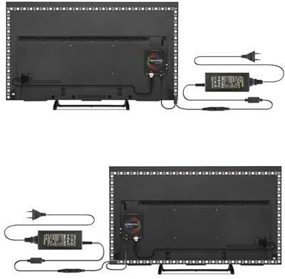 MOOMOO Like A Breeze LED USB 5V WS2812B Luz de Tira 5050 RGB Dream Color Ambient televisión Kit for Escritorio Ordenador Personal Iluminación de Fondo de Pantalla 1m 2m 3m 4m 5m