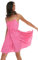 Trendyol Encuadernación Detallada del Vestido de Manga herguesa, Fucsia, 36 para Mujer