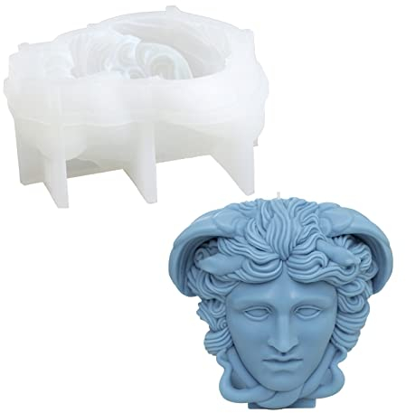 Medusa Silikon-Kerzenform, Schlangenhaar, mythologische Kerzenherstellung, DIY, Basteln, Dekoration, Werkzeuge