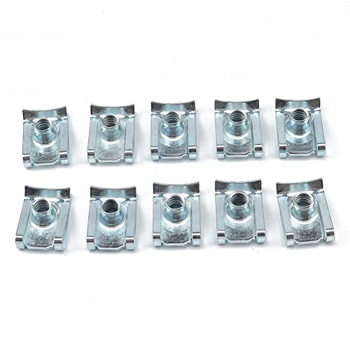 Gewinde Clip Mutter Set, MoreChioce M6 Edelstahl Blechmutter Schnappmutter Federmutter Metall Klemmmuttern Set für Innenausstattung Kraftfahrzeugen