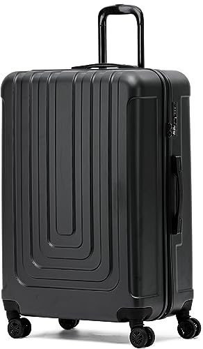 Flight Knight Premium Lightweight Suitcase - Built-In Side Lock - 8 Spinner Wheels - ABS Hard Shell Check In Highly Durable Luggage - Medium - 67x45x26cm