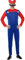 Pianocean Super Costume Brothers Cosplay Costume for Adults, Plumber Costume Set, Fancy Dress Costume Men with Bodysuit Hat Moustache, Carnival Costume Men Women, Adult Costume for Halloween