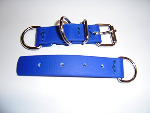 MJH BioThane Halsband Verschluss verstellbar 19mm breit versch. Farben (1, blau)