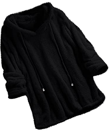 BTBDYDH Damen Winterjacke Plüschjacke Damen Veste À Capuche Femme Jacke Damen Lang Sweat Femme Plaid Capuche Sherpa Sweater Beheizte Jacke Damen Damen Mantel Elegant Damen Mantel Vetement Femme