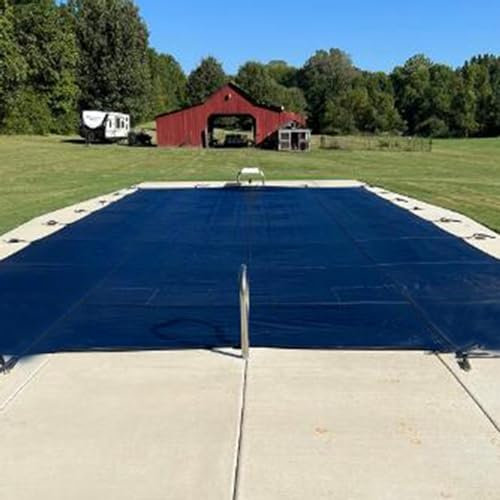 JLXJYS Piscina Solare Copertura Copertura di Sicurezza per Piscina Interrata, Copertura Invernale Rettangolare per Piscina, Rete Blu Resistente e Accessori di Montaggio (Size : 2m x 3m(6ftx10ft))