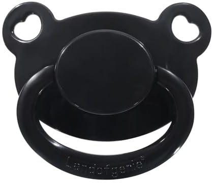 Landofgenie Erwachsenengröße Schnuller Großer Saugerschild Schnuller Schwarz