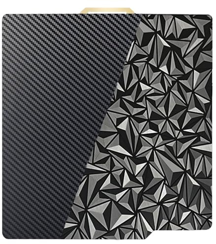 RETUXEP Piastra di costruzione per stampante 3D, in acciaio per molle, 257 x 257 mm, letto di stampa per stampante 3D Bambu Lab X1 (PEO liscio + PET liscio, 257 x 257 mm)