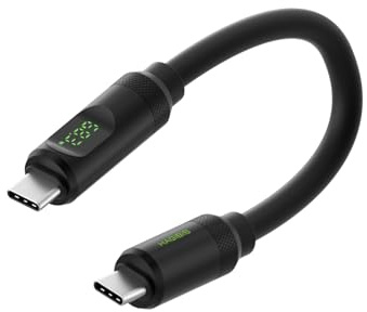 Hagibis USB 4 Cable, LED Display USB C 240W Fast Charging Cable with 8K@60Hz 40Gbps Data Transfer Thunderbolt 4/3 Video Cord for iPhone 17 16 15 Pro Max, iPad, MacBook Pro Air