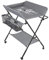 Wickelkommode Klappbar Babypflegetisch mit Sicherheitsgurt Ablagefächern, Mobiler Wickeltisch, Tragbar Wickeltisch, Babybett mit Wickelkommode, Baby Stilltisch Platzsparend & Stabil (80*66*98cm-Grau)