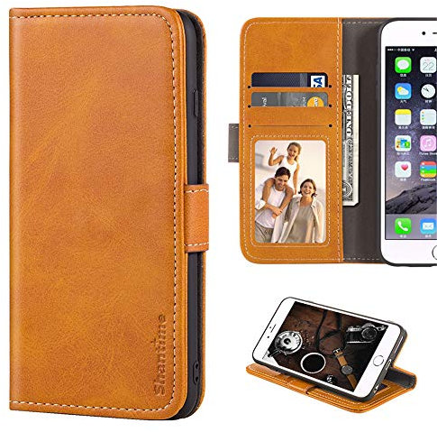 PU Leder Handyhülle mit Wildleder-Optik Kompatibel mit Emporia Smart 3, Klapphülle mit Magnetverschluss und Kartenfächern (Ligh Braun)