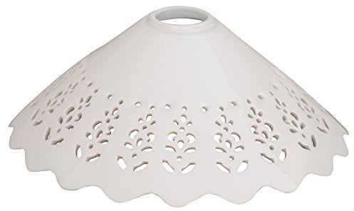 Biscottini Paralume lampada da terra ceramica cono L30,5XPR30,5XH12,5 - Paralume lampada da terra - Paralume abat jour - Paralume vetro