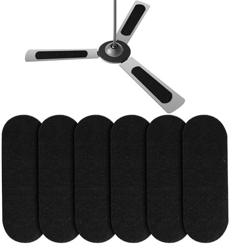PEUTIER 6 Piezas de Filtros para Ventilador de Techo, Filtros de Aire de Carbón Activado de 0,3 cm de Grosor Almohadillas Purificadoras de Aire para Ventilador de Techo para Reducir Olores y Polvo