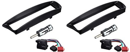 Lot de 2 panneaux de façade d'autoradio 1 DIN CD DVD Dash Audio Cache intérieur pour C1 pour 107