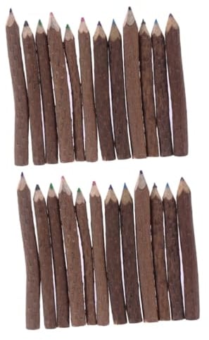 HOODANCOS 16 Stück Holzzweig Bleistift Ast Buntstifte Baumzweig Bleistifte Zweig Buntstifte Rindenstift