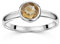 Materia Citrin Ring Silber 925 rund - Damen Ringe mit Stein orange SR-184-58