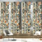 ABAKUHAUS Vorhänge 2er-Pack, Bohemian, Vorhang für Wohnzimmer Schlafzimmer, 4 Stück 75 cm x 175 cm, Dunkelorange Reseda Grün