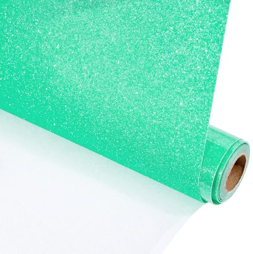 VINYL FROG Glitter Heat Transfer Vinyl 10 inches x 5ft Neon Tiffny Glitter HTV Vinyl Iron on Vinyl for T-Shirt or Other Fabrics