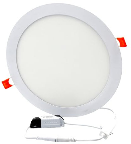 Jandei - Downlight LED 18W CCT (3000K, 4200K, 6000K) redondo, para empotrar blanco, diámetro de 222mm. Perfecto para casa, salón, oficina, pasillo, dormitorio.