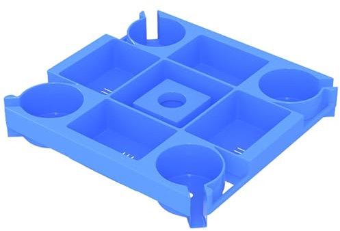 Mesa de sombrilla de playa, bandeja de sombrilla de playa, portabebidas de playa con 4 portavasos, portavasos de playa, mesa de piscina ligera para playa, patio, jardín, piscina