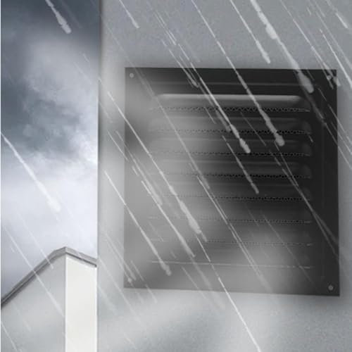 HpLive Rejilla de ventilación, 30 x 30 cm, cubierta de ventilación cuadrada de metal, para baño