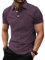 zitysport Polos Hombre Polo Funcional Golf Manga Corta Camisa Transpirable Camisa Hombre Camiseta Básica Hombre Polos de Trabajo Verano Camisa Deportiva Hombre(Rojo Violeta Claro 3XL)