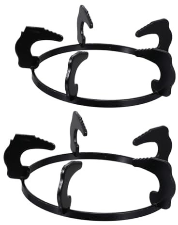 DINHEAROM 2Piezas Circular Soporte para Gas Rejilla Antideslizante para Cocinas De Gas y Accesorios Prácticos para Casa Diámetro 18,5 cm & 20,2 cm