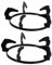 DINHEAROM 2Piezas Circular Soporte para Gas Rejilla Antideslizante para Cocinas De Gas y Accesorios Prácticos para Casa Diámetro 18,5 cm & 20,2 cm