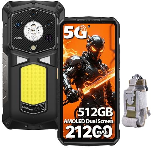 Ulefone Armor 29 Pro 5G Movil Resistente, 32GB+512GB/SD-2TB Luz LED de 1000 LM Android 15 AI Smartphone 21200mAh Teléfono Movil 6,67” FHD+ 120Hz AMOLED+1,04 Subpantalla, Cámara 64MP+50MP, 3-Slots/NFC