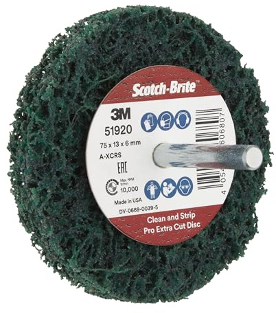 Scotch-Brite Clean and Strip XT Pro Extra Cut Disc XC-ZS, 75mm x 13mm x 6mm | A XCRS, Green, 1 per Package